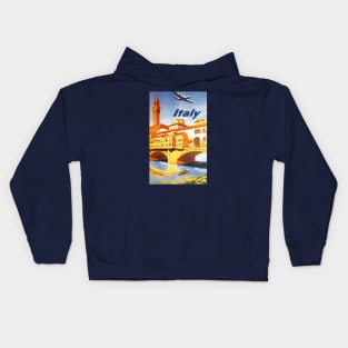 Vintage Travel Poster, Florence, Italy Kids Hoodie